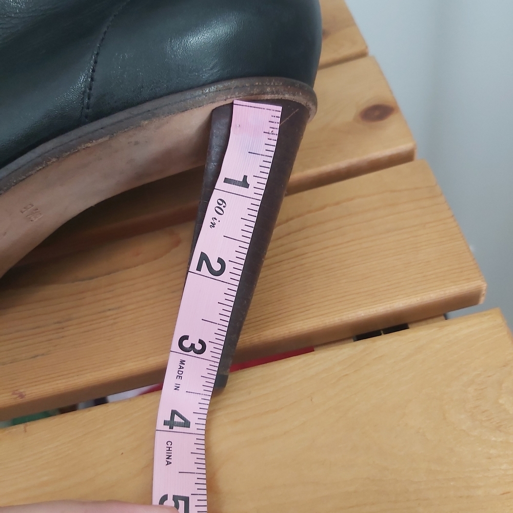 Cole Haan boots size 8.5 Black Leather Heeled Ankle 3.5" heels - Picture 14 of 16
